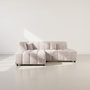 Voir la diapositive 2 : LISA DESIGN Curtis - canapé d'angle gauche 4 places sans accoudoir en tissu texturé