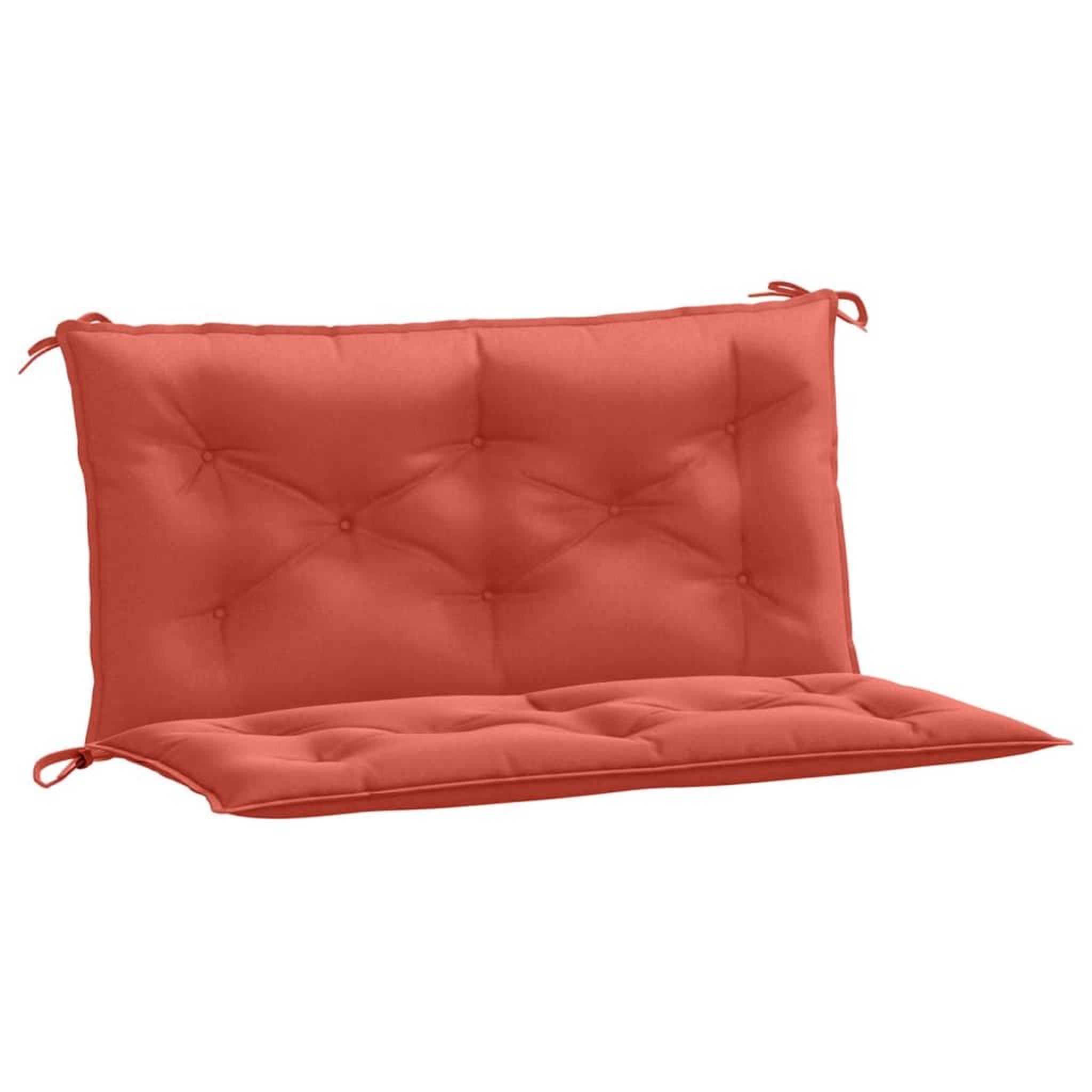 Voir la diapositive 2 : VIDAXL Coussins de banc de jardin lot de 2 rouge melange tissu