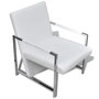 Voir la diapositive 5 : VIDAXL Fauteuil avec pieds chromes Blanc Similicuir
