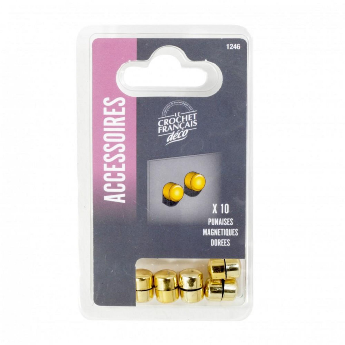 CENTRALE BRICO Lot de 10 punaises punaises magnétiques LE CROCHET FRANCAIS