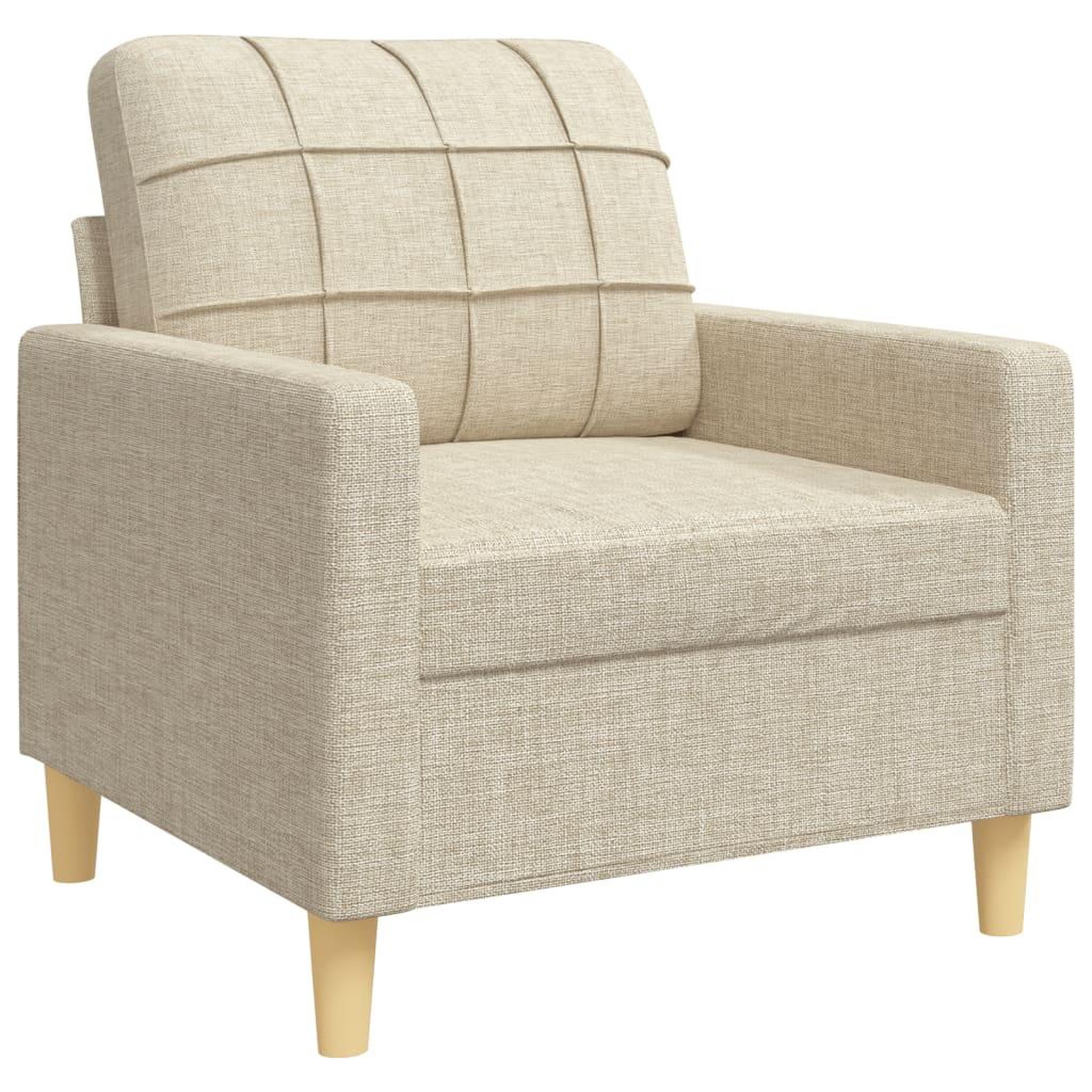 Voir la diapositive 4 : VIDAXL Ensemble de canapes 3 pcs avec coussins decoratifs creme tissu