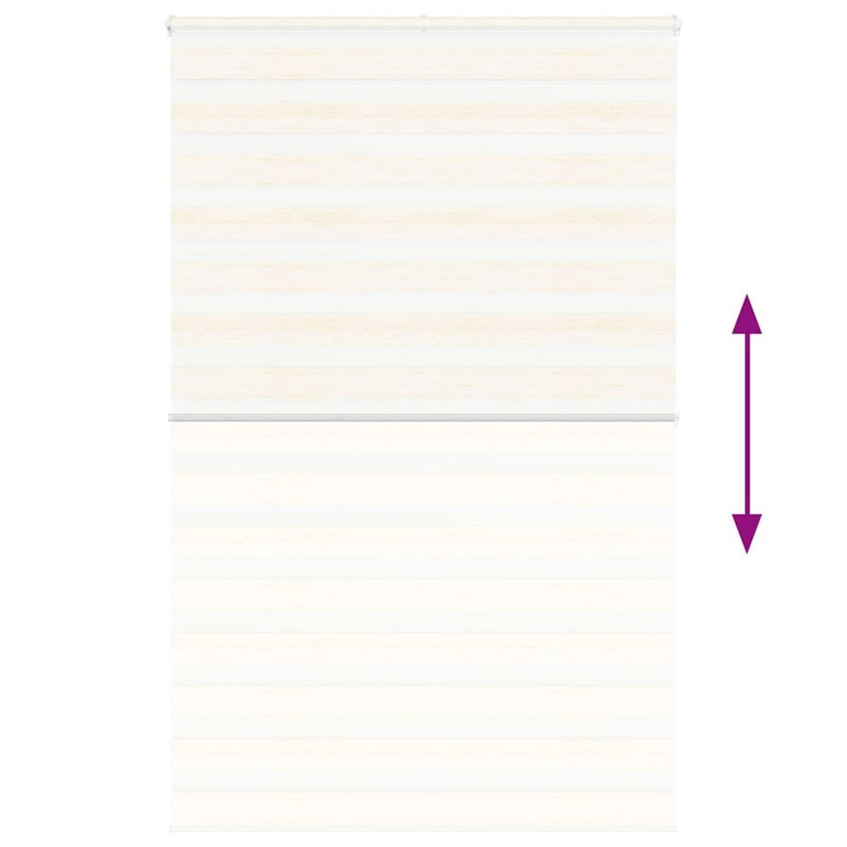 VIDAXL Store zebre beige marbre largeur du tissu 135,9 cm polyester