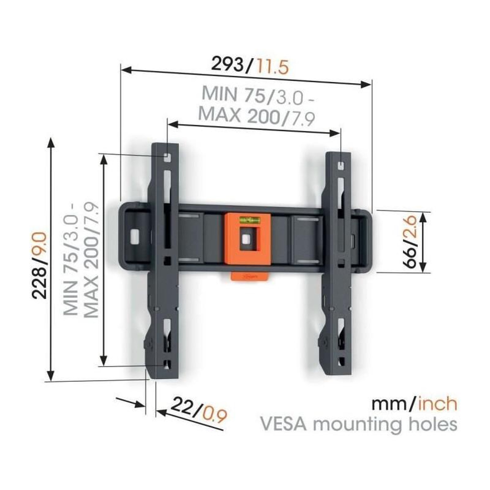 Voir la diapositive 3 : Vogels Support mural pour TV - VOGEL'S - TVM 1203 Fixe Small, 19-50