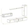 Voir la diapositive 3 : Paris Prix Ensemble Meuble TV Design  Switch IV  300cm Gris & Noir