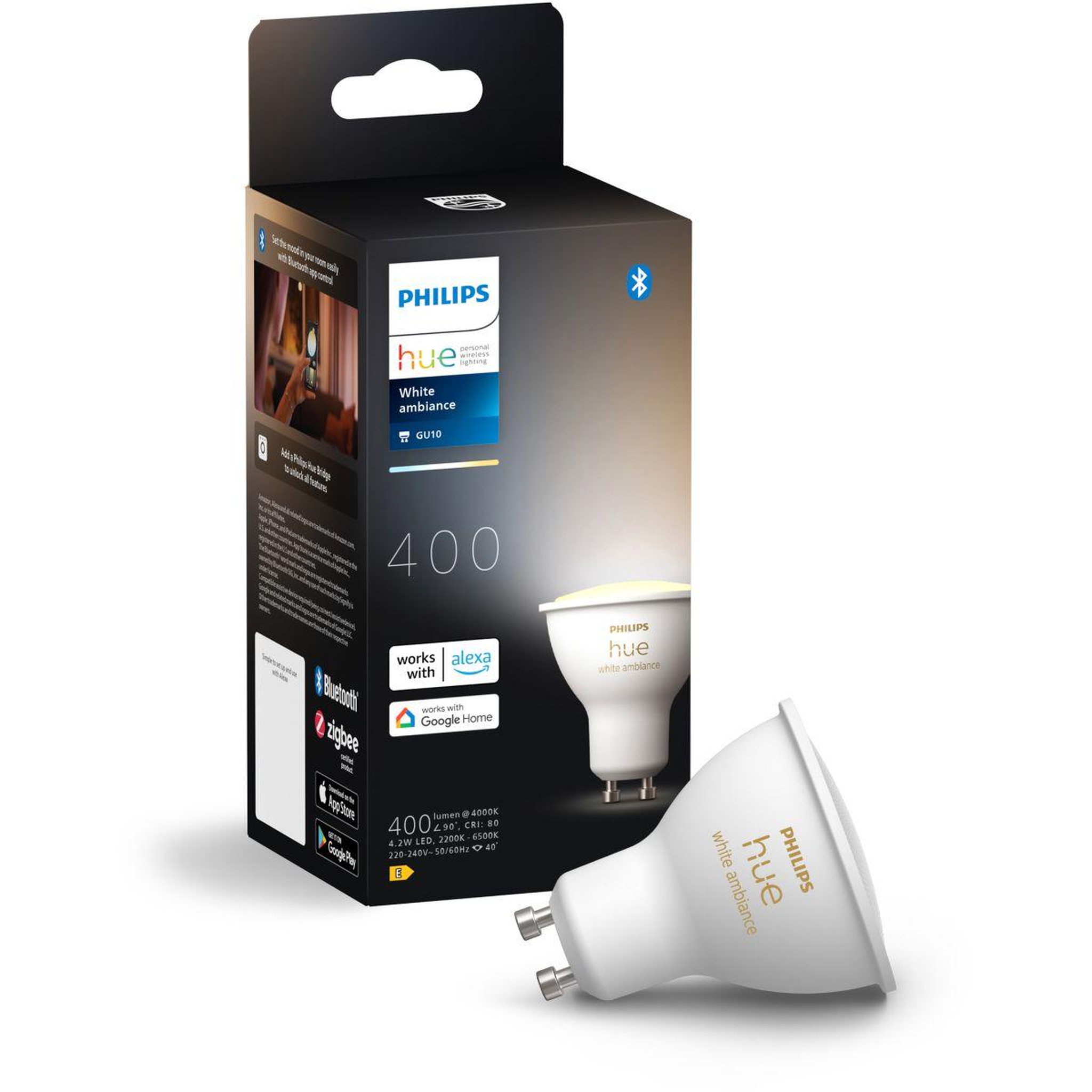 PHILIPS HUE Ampoule LED connectée GU10 White Ambiance