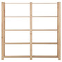 Voir la diapositive 2 : VIDAXL Etagere de stockage 5 niveaux 170x28,5x170cm Bois de pin massif