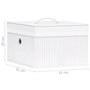 Voir la diapositive 6 : VIDAXL Boîtes de rangement en bambou 4 pcs Blanc