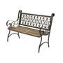 Voir la diapositive 2 : JARDIDECO Banc de jardin en bois et métal Bordeaux - Jardideco