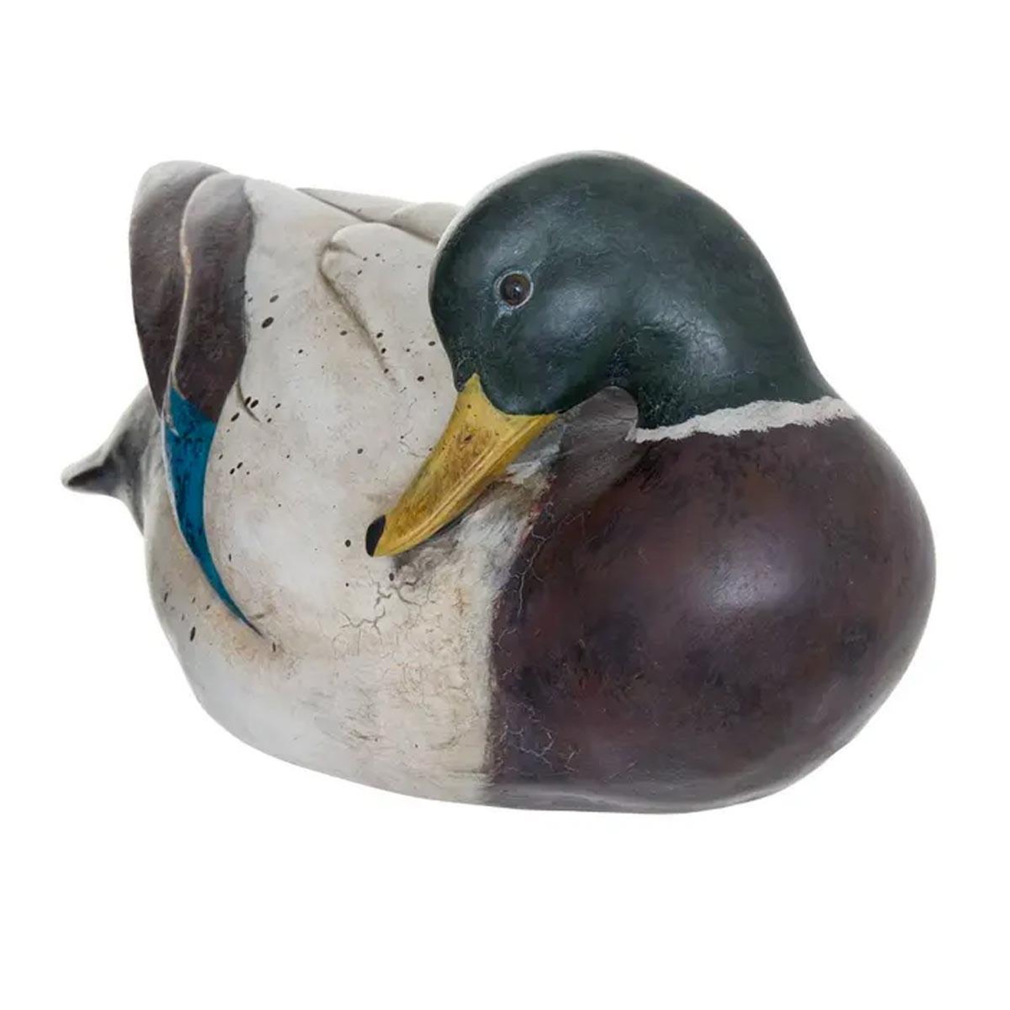 ATMOSPHERA Statuette déco canard en résine  vitto  28cm gris