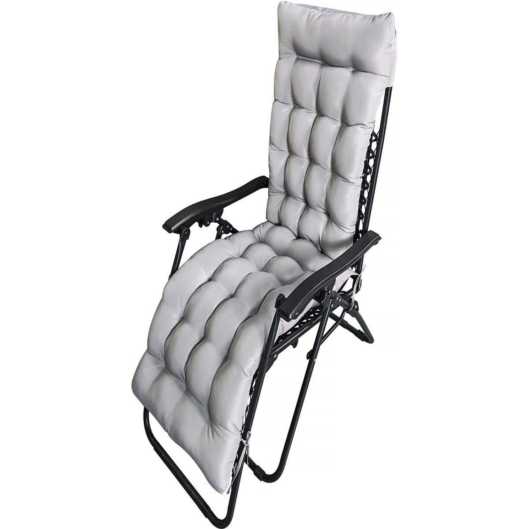 Habitat et Jardin Coussin pour fauteuil de jardin en tissu  romy  - 164 x 52 x 10 cm - gris clair