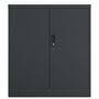 Voir la diapositive 3 : VIDAXL Classeur anthracite 79x40x90 cm acier