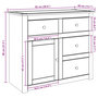 Voir la diapositive 6 : VIDAXL Buffet avec tiroirs Panama 93x40x80 cm bois massif de pin