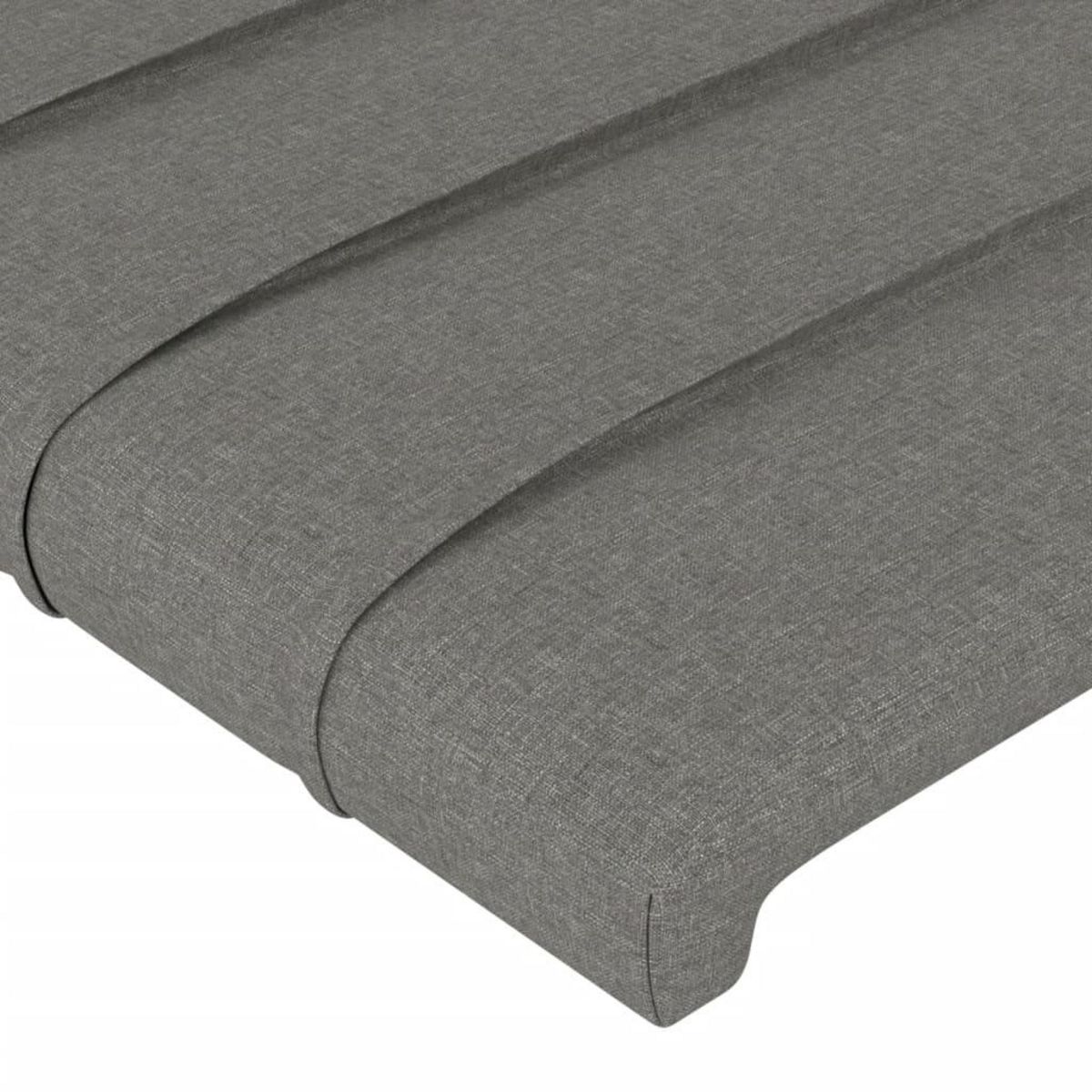 VIDAXL Tete de lit a LED Gris fonce 103x16x118/128 cm Tissu