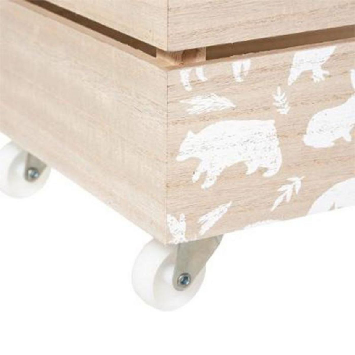 Atmosphera Kids Lot de 2 Cagettes Enfant  Print  39cm Blanc