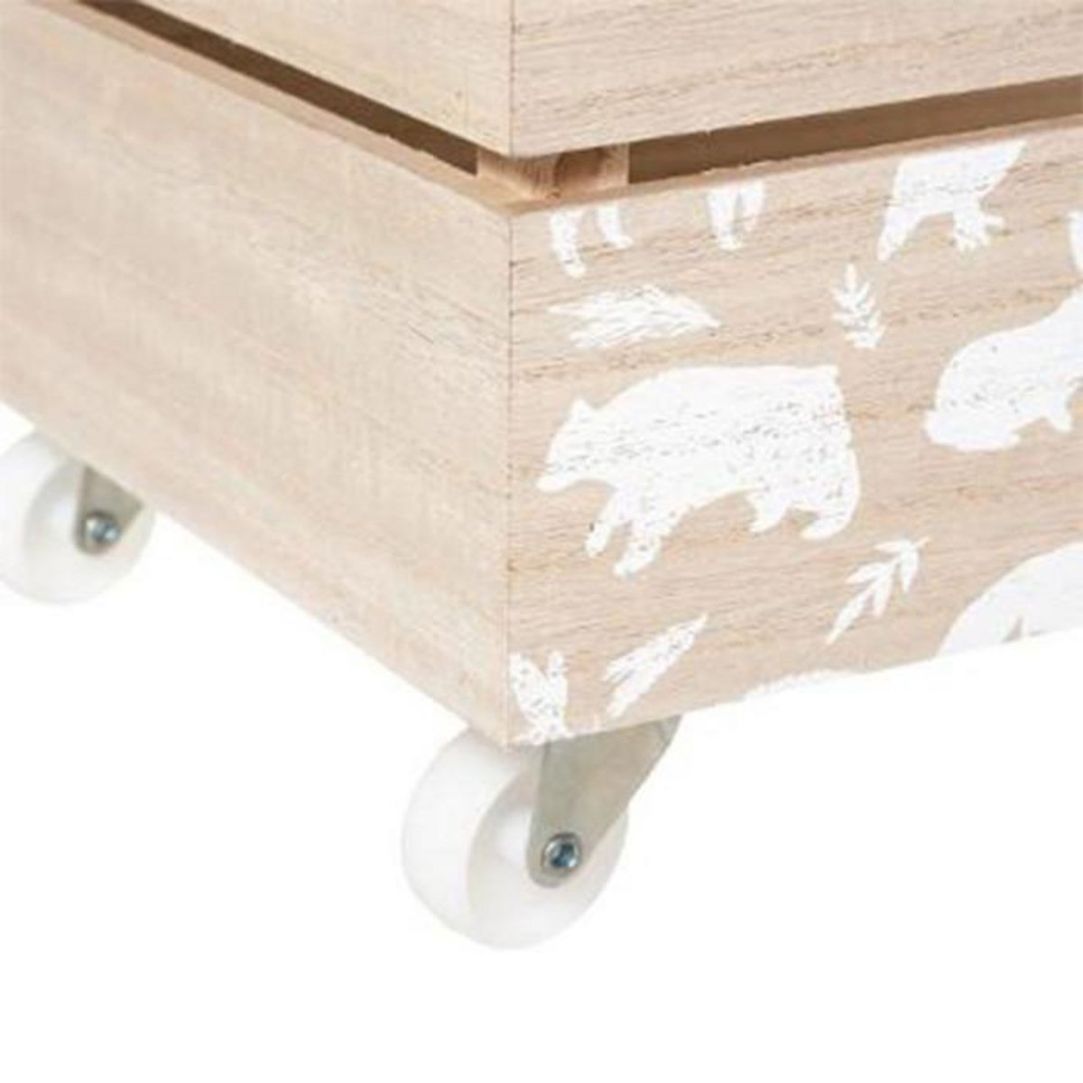 Atmosphera Kids Lot de 2 Cagettes Enfant  Print  39cm Blanc