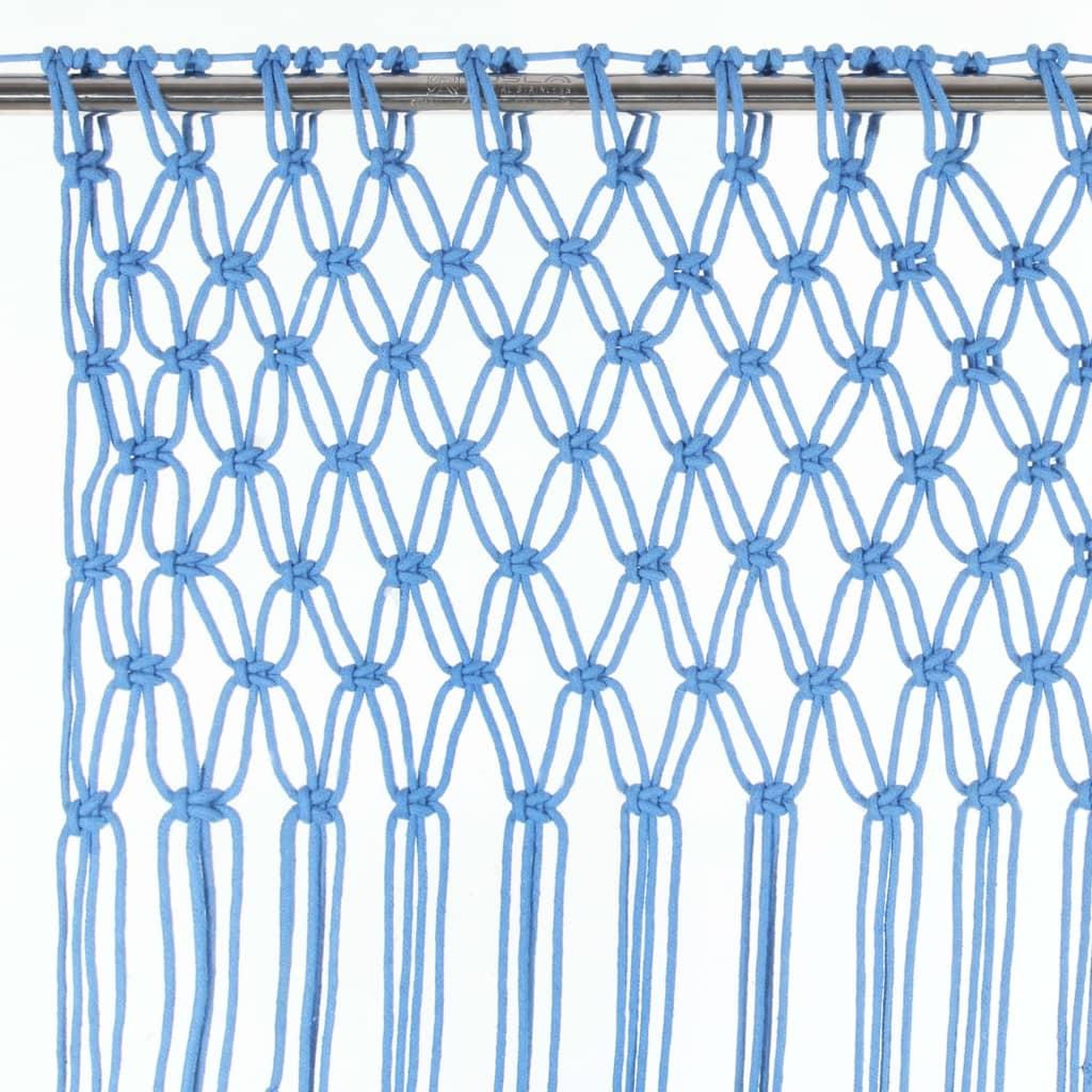 Voir la diapositive 3 : VIDAXL Rideau en macrame Bleu 140x240 cm Coton