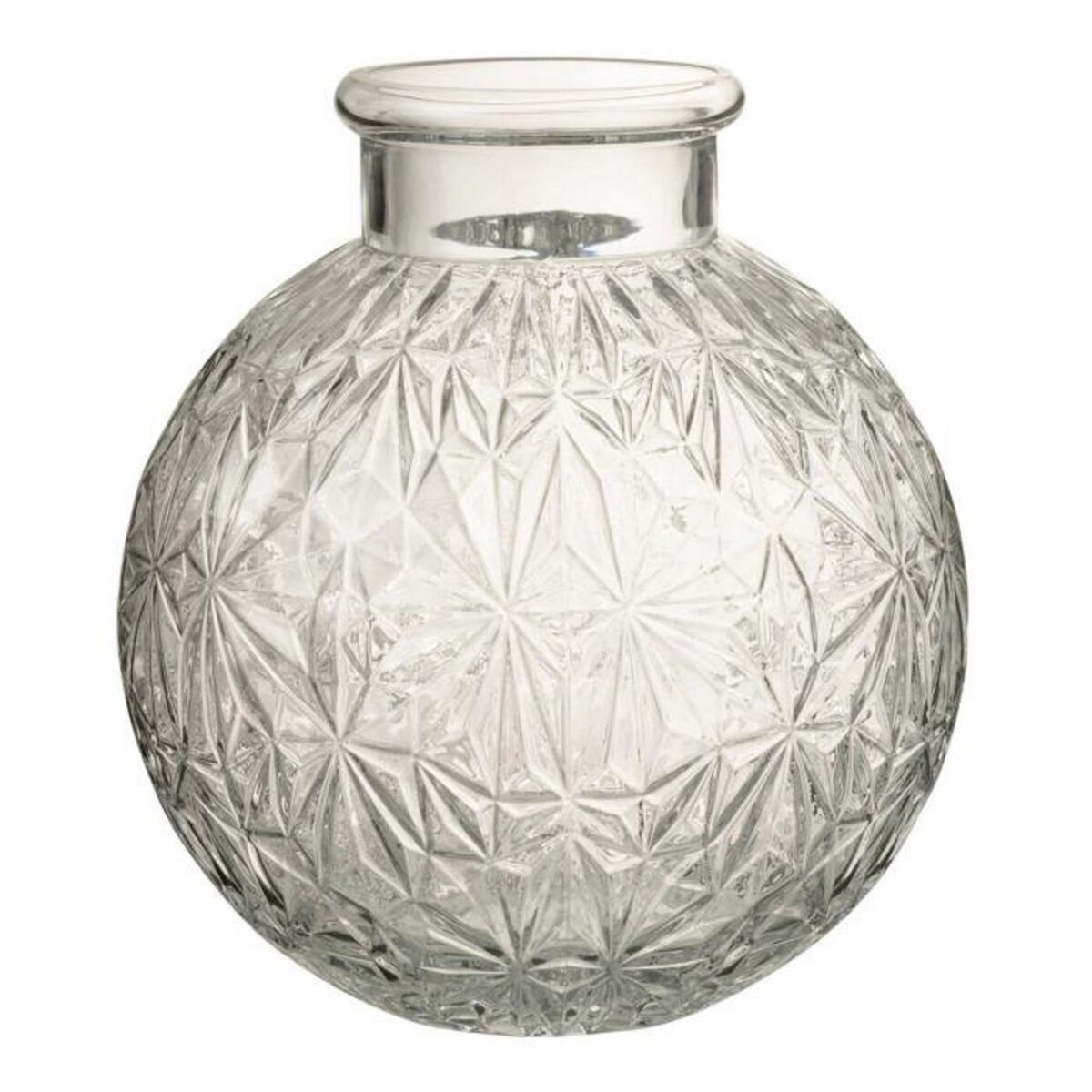Paris Prix Vase Design en Verre  Diamant  27cm Transparent