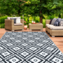 Voir la diapositive 2 : ID MARKET Tapis extérieur BAHAMAS noir 270 x 370 CM
