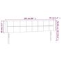 Voir la diapositive 6 : VIDAXL Tete de lit a LED Gris clair 203x16x78/88 cm Velours