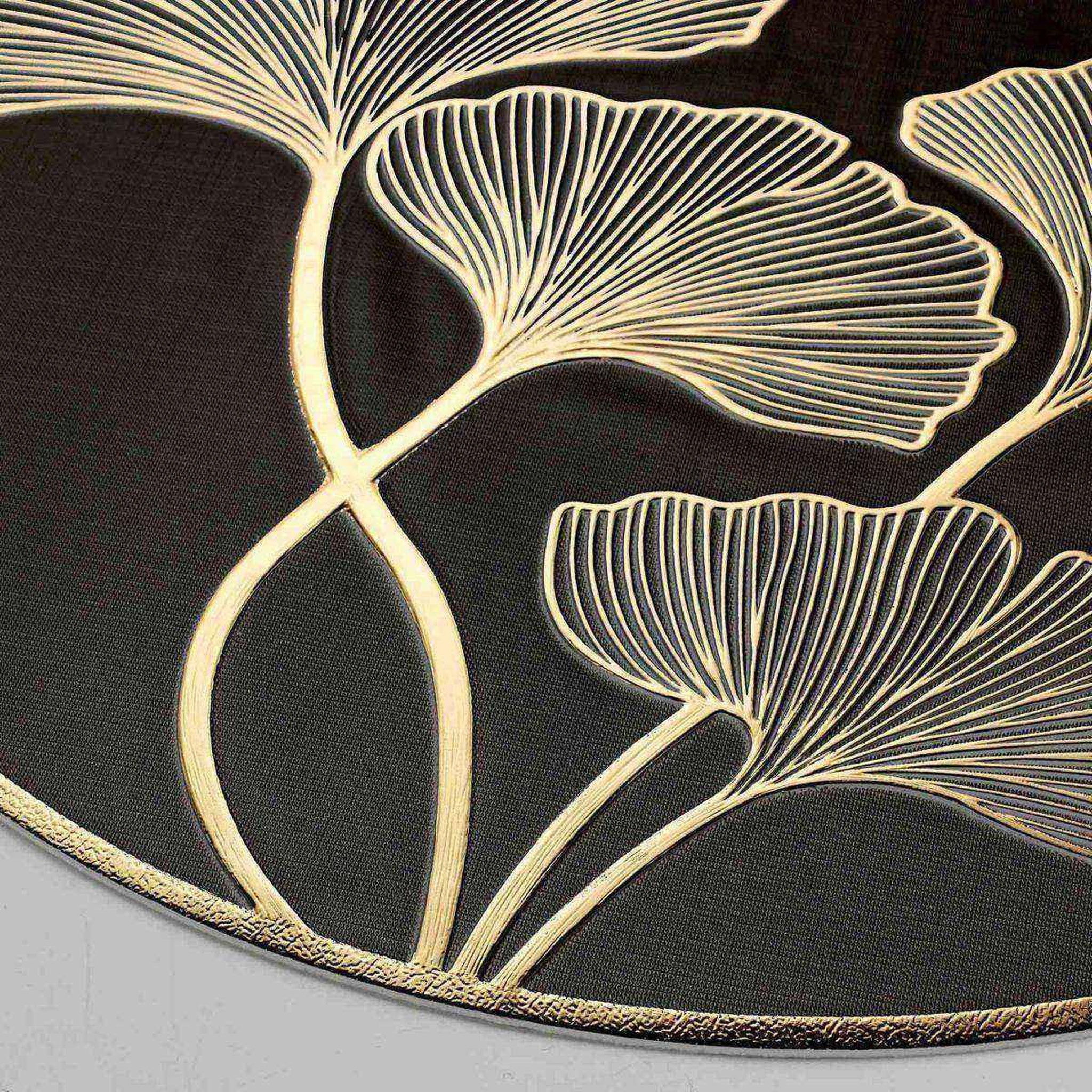 Voir la diapositive 2 : Douceur d'Intérieur Set de table en relief  ginkobello  38cm noir & or