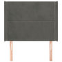 Voir la diapositive 3 : VIDAXL Tete de lit avec oreilles Gris fonce 103x16x118/128 cm Velours