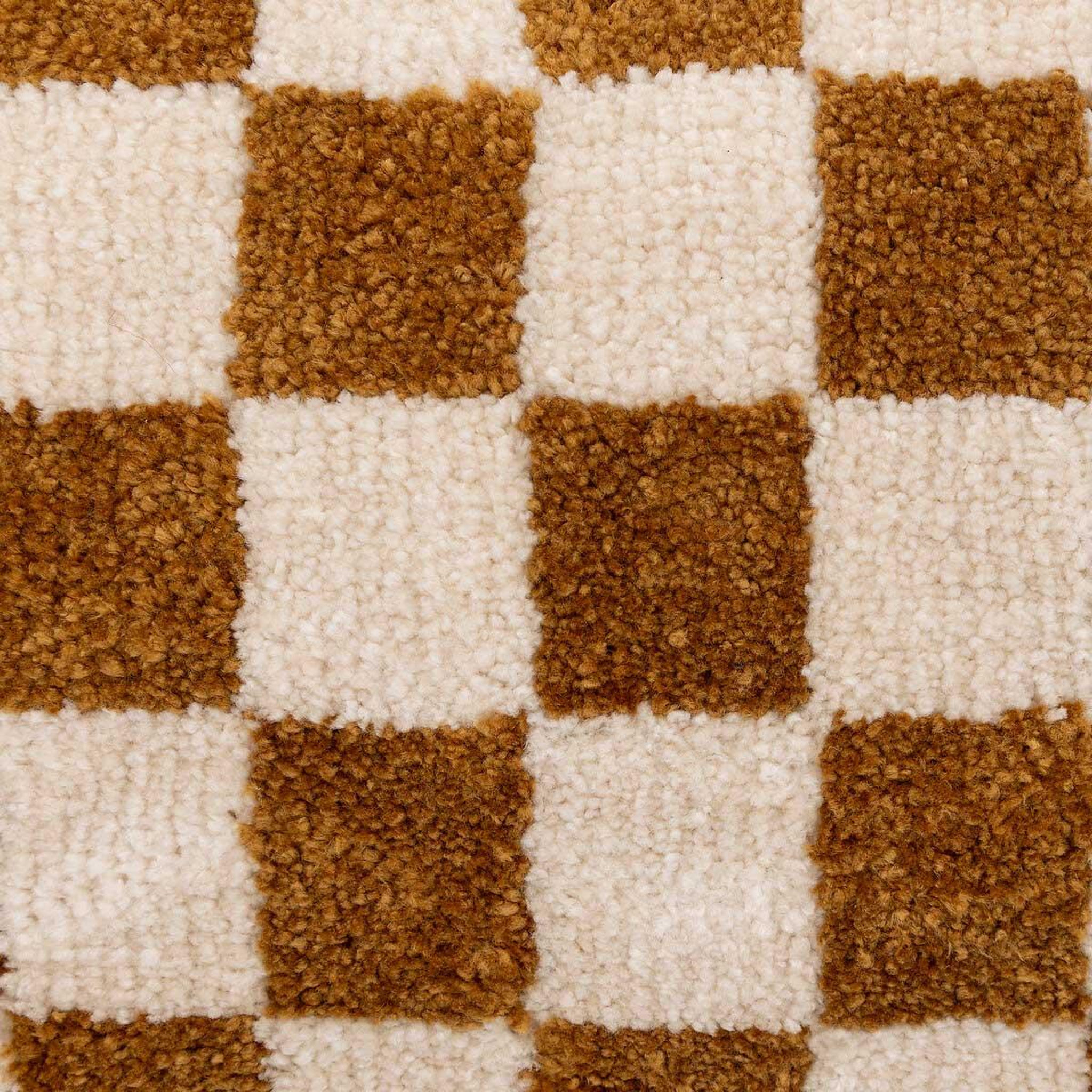 Voir la diapositive 3 : ATMOSPHERA Coussin tufté damier  itha  38x58cm ocre