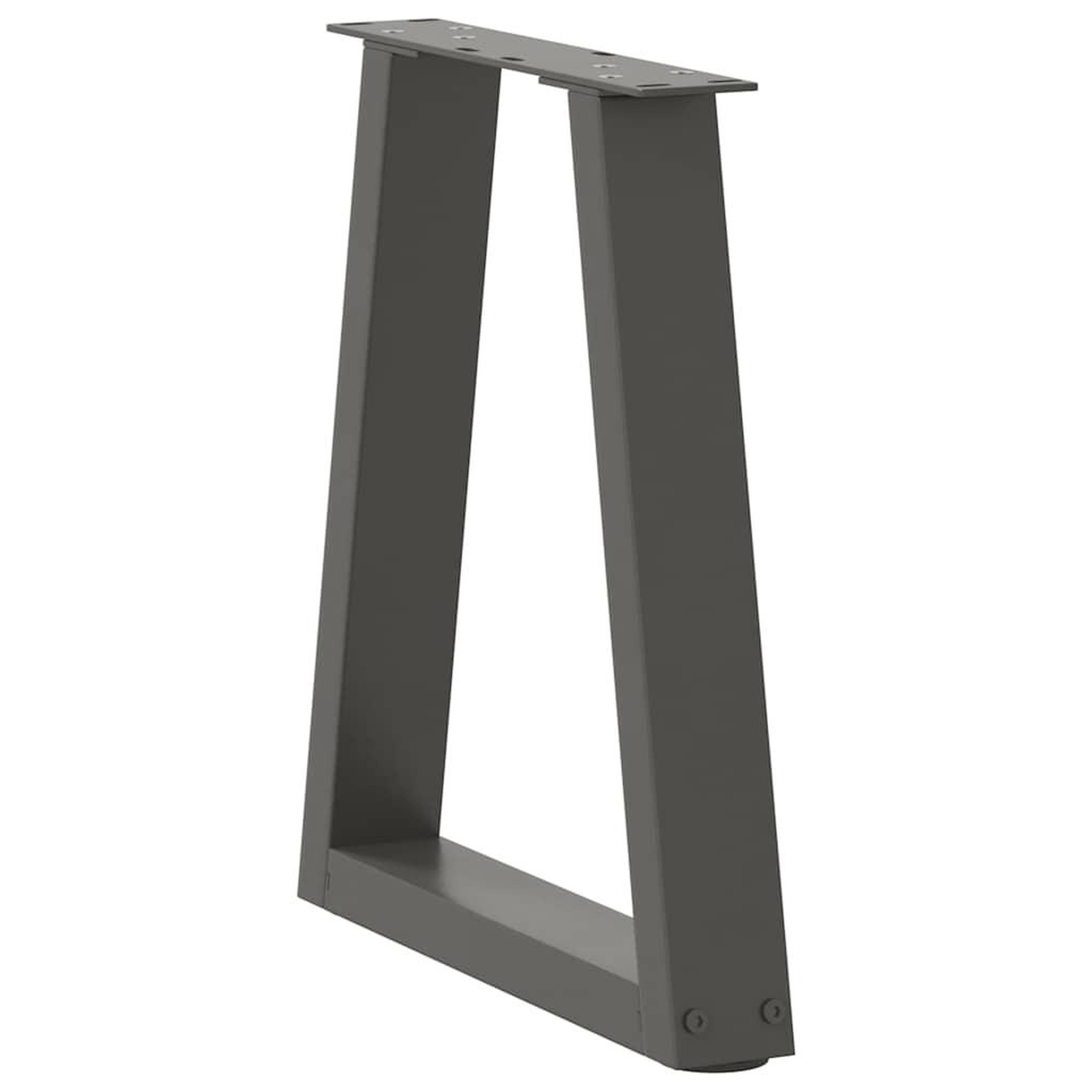 Voir la diapositive 4 : VIDAXL Pieds de table a manger en forme de V 2 pcs anthracite acier
