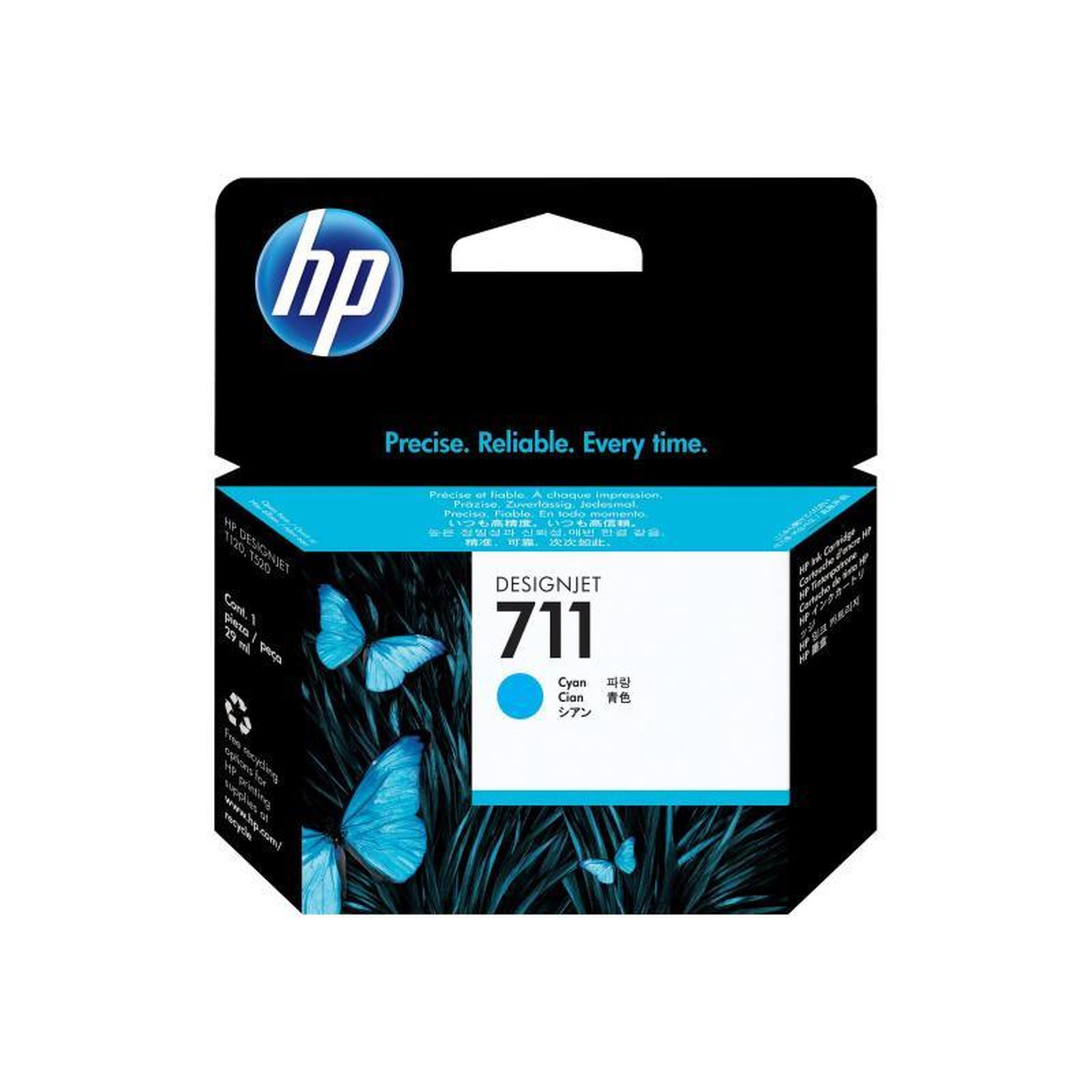 Voir la diapositive 2 : HP HP Ink No 711 HP711 HP 711 Cyan (CZ130A)