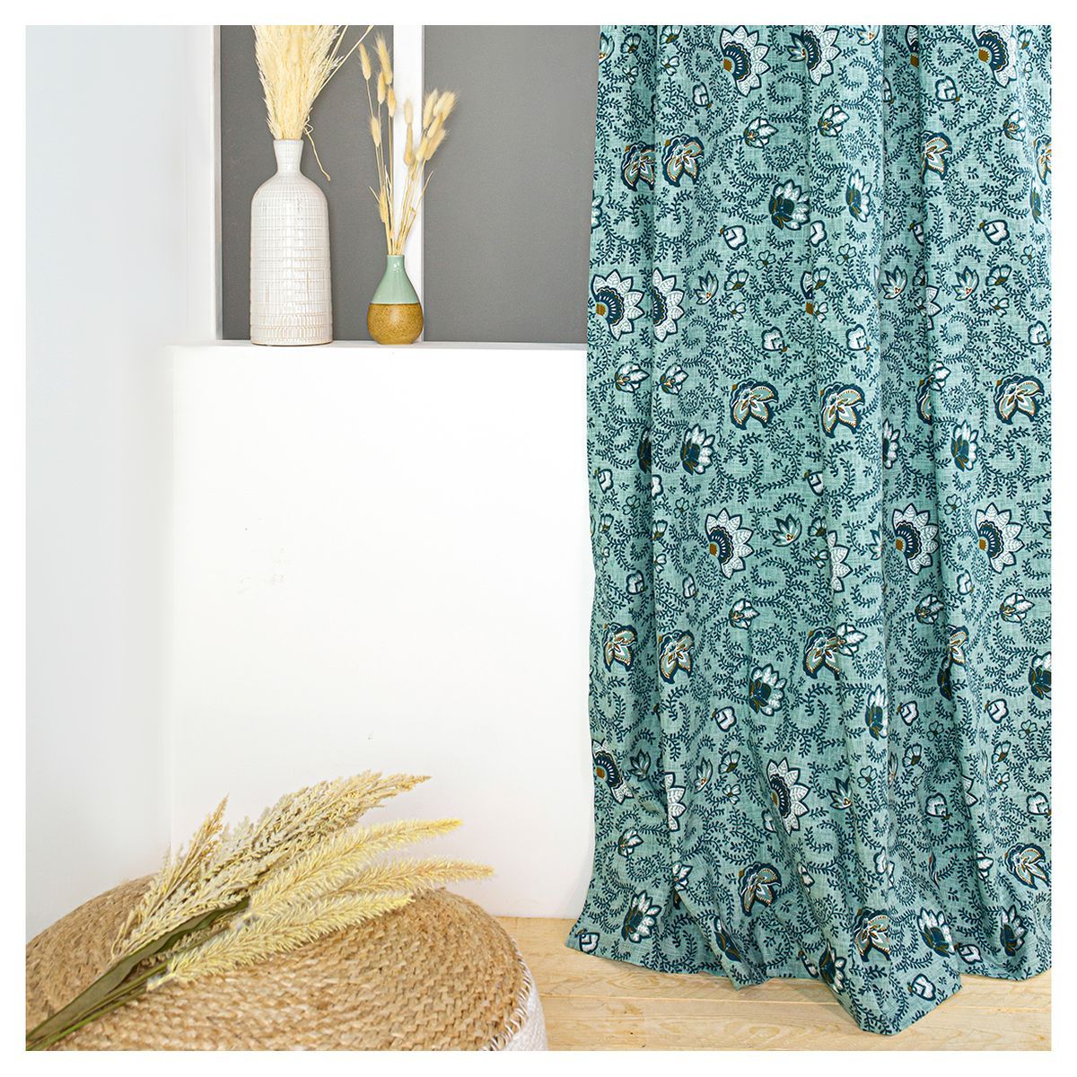 Rideau à pattes imprimé Bohème KERALA Kanti