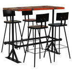 VIDAXL Mobilier de bar 5 pcs Bois de recuperation massif Multicolore
