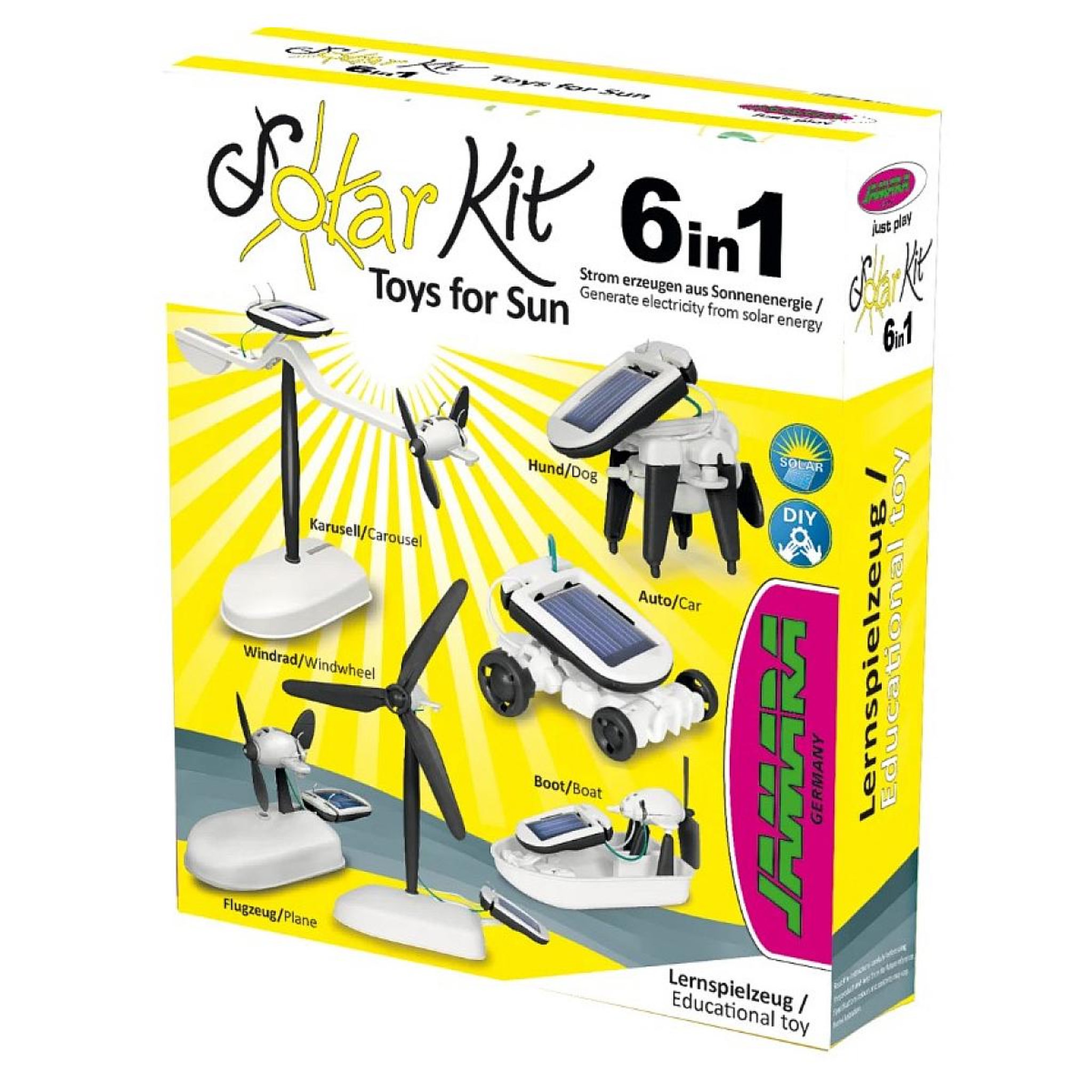 Voir la diapositive 2 : Jamara Kit solaire 6en1 noir/blanc