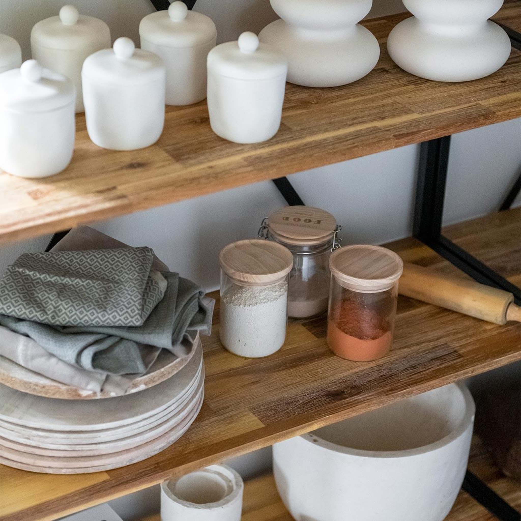 Voir la diapositive 3 : FIVE Boîte hermétique Hermet 0.6 l verre et bois