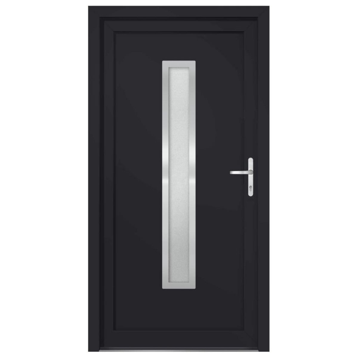 VIDAXL Porte d'entree anthracite 98x208 cm PVC