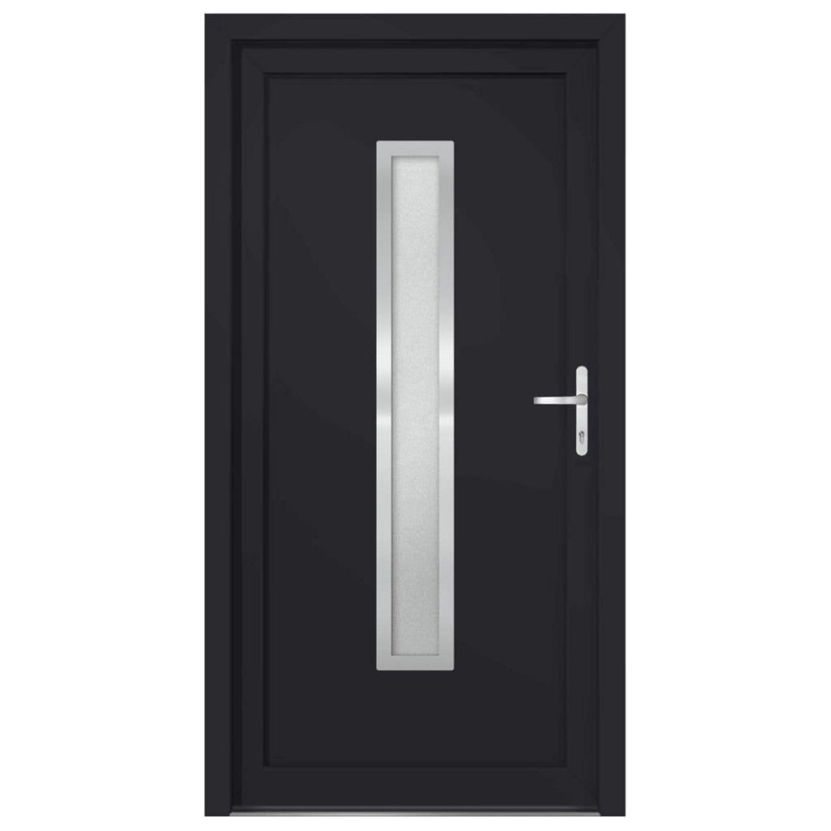 VIDAXL Porte d'entree anthracite 98x208 cm PVC