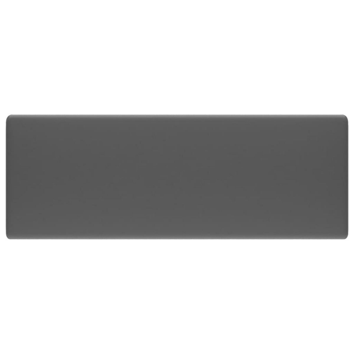 VIDAXL Lavabo carre a trop-plein Gris fonce mat 41x41 cm Ceramique