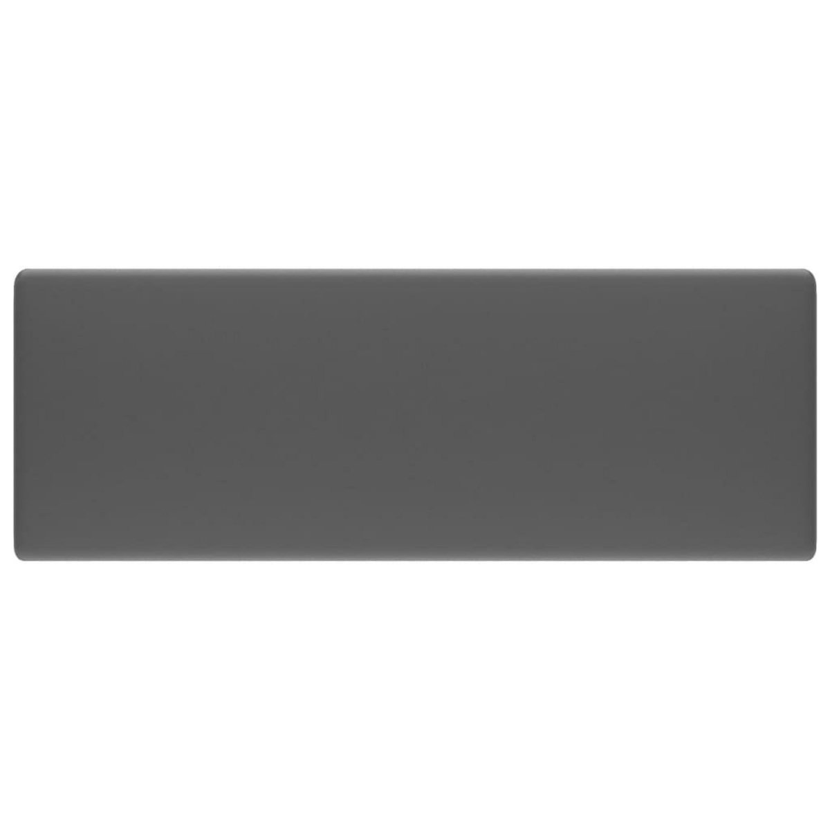 VIDAXL Lavabo carre a trop-plein Gris fonce mat 41x41 cm Ceramique