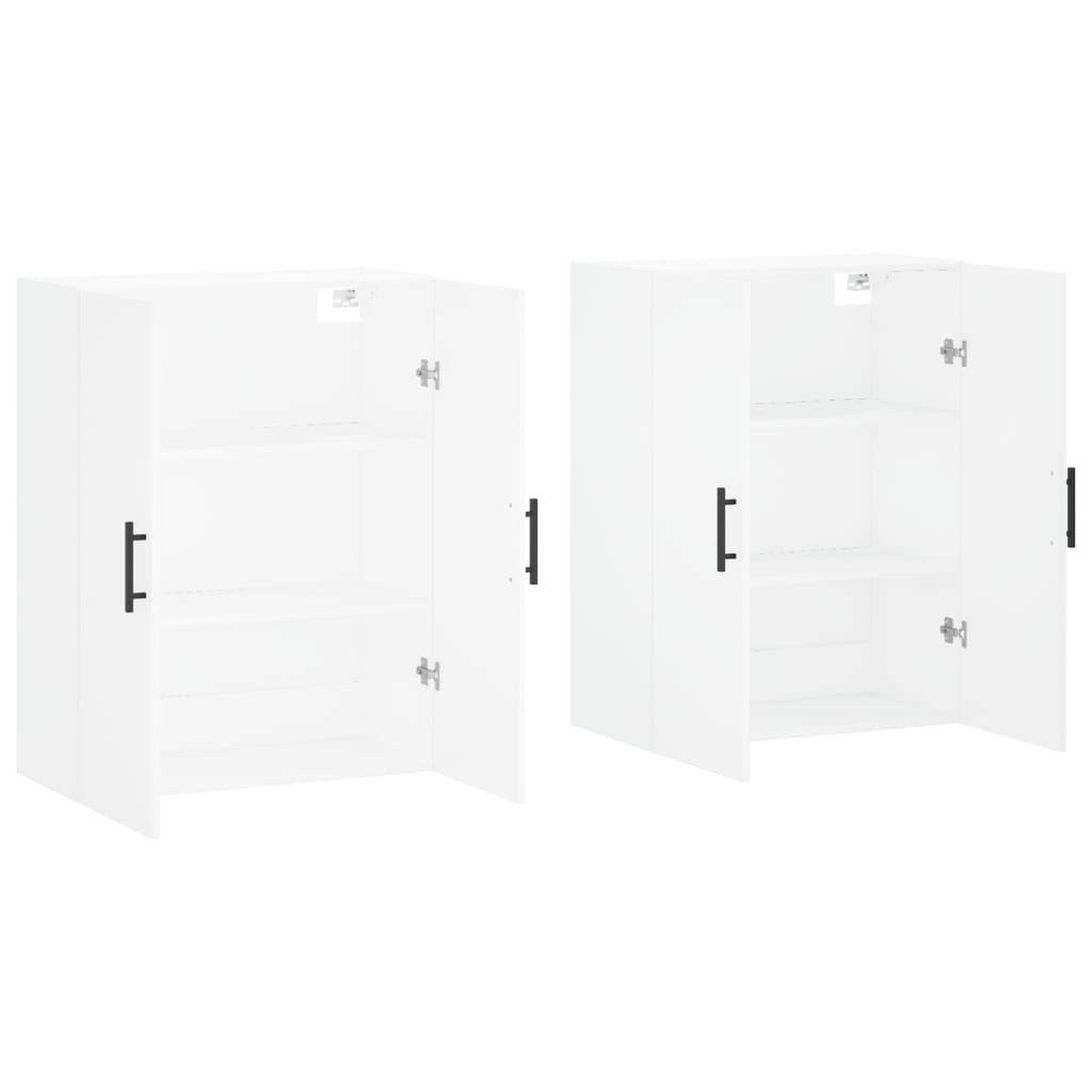 Voir la diapositive 4 : VIDAXL Armoires murales 2 pcs blanc 69,5x34x90 cm