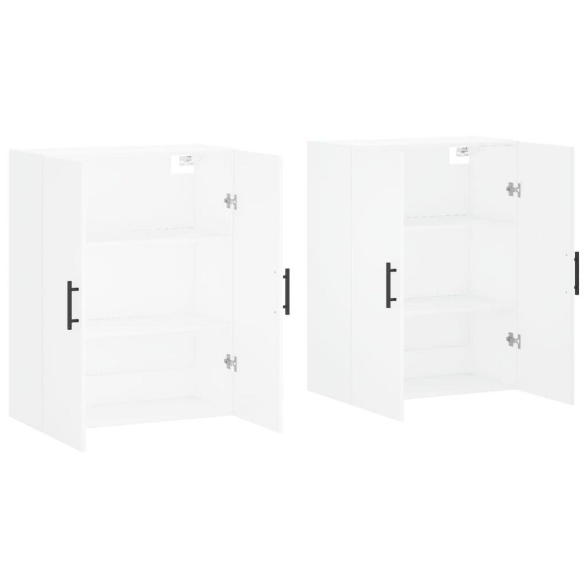 VIDAXL Armoires murales 2 pcs blanc 69,5x34x90 cm