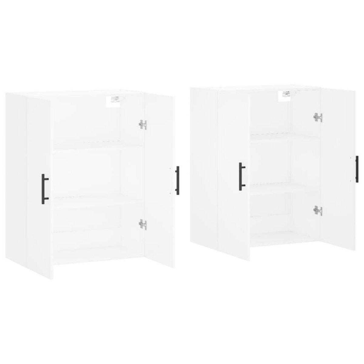 VIDAXL Armoires murales 2 pcs blanc 69,5x34x90 cm