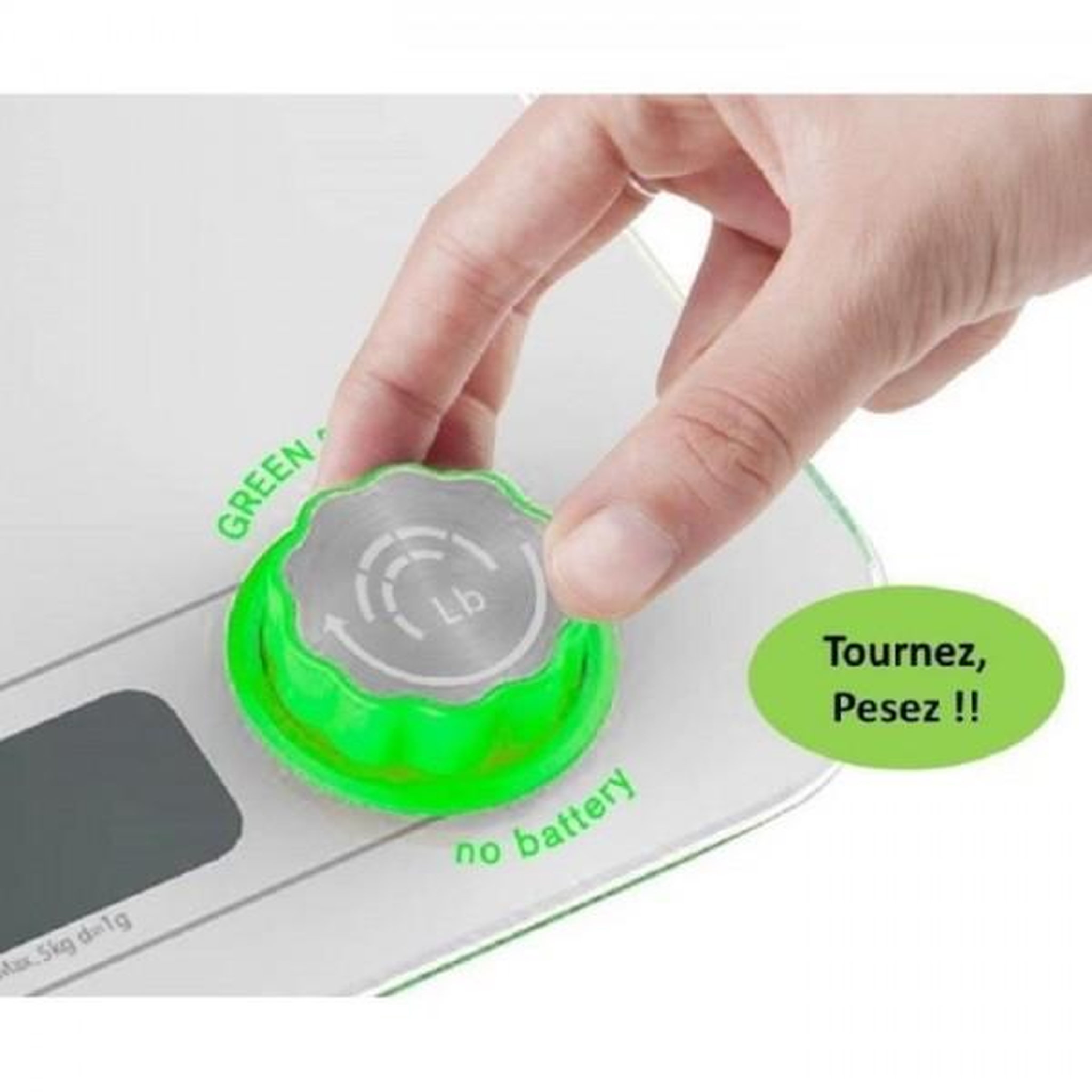 Voir la diapositive 3 : LITTLE BALANCE Balance de Cuisine Electronique de Precision  sans pile LITTLE BALANCE 8198 Kinetic Flower 5 kg / 1 g Blanc