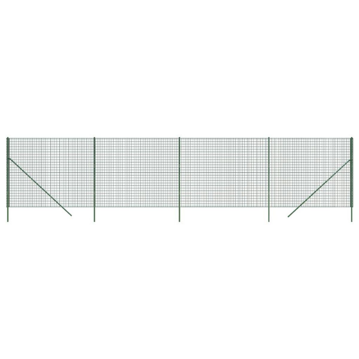 VIDAXL Cloture en treillis metallique vert 2x10 m acier galvanise