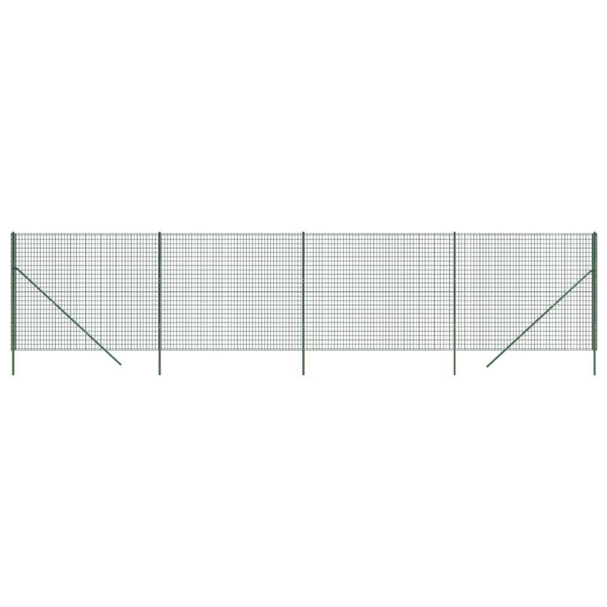 VIDAXL Cloture en treillis metallique vert 2x10 m acier galvanise