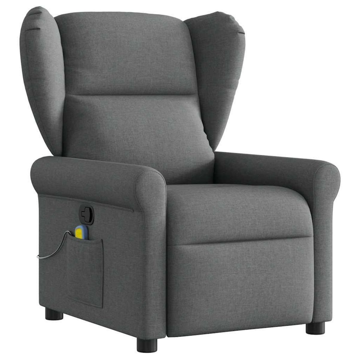 VIDAXL Fauteuil de massage inclinable Gris fonce Tissu
