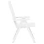 VIDAXL Chaises inclinables de jardin 2 pcs Plastique Blanc