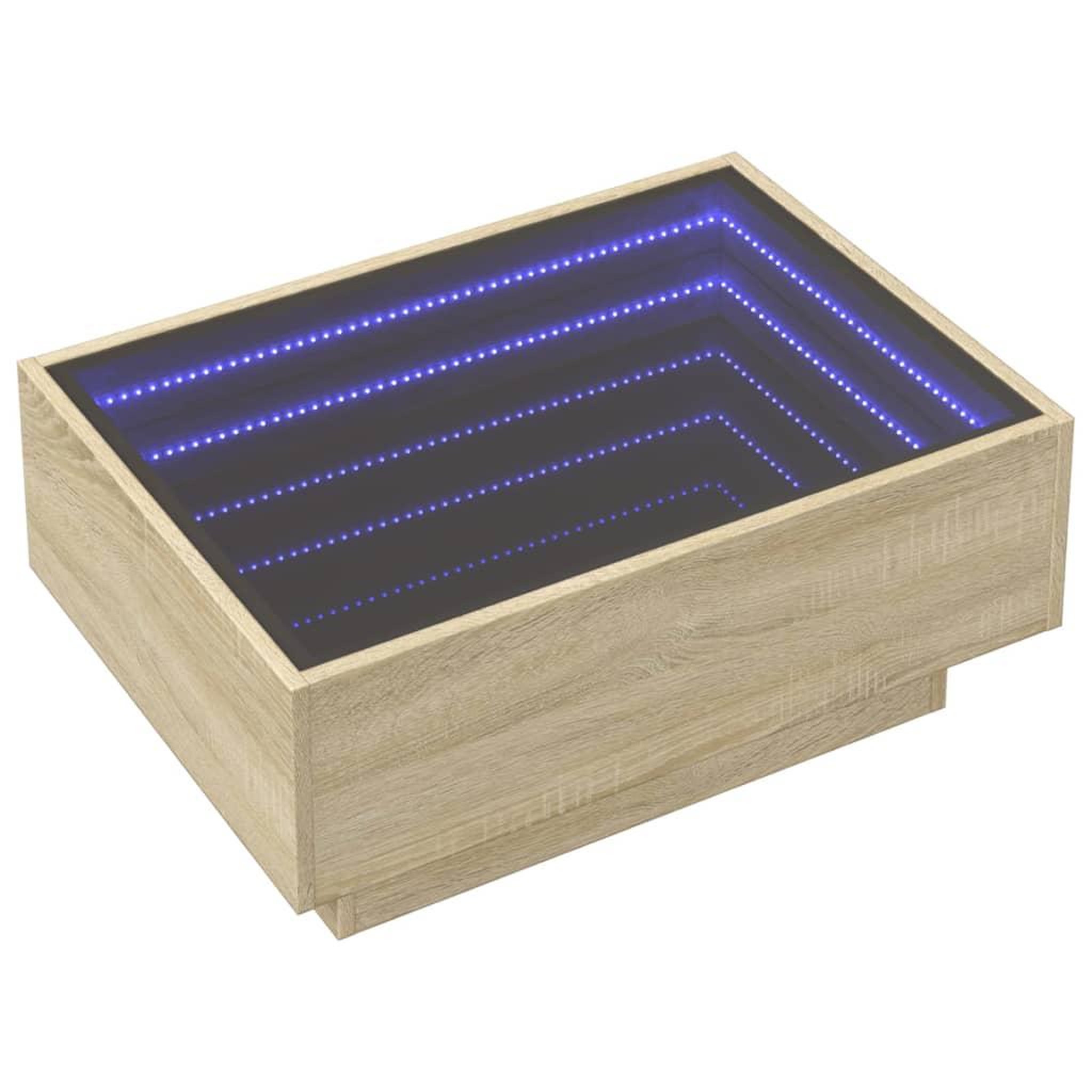 Voir la diapositive 3 : VIDAXL Table basse avec LED chene sonoma 70x50x30 cm bois d'ingenierie