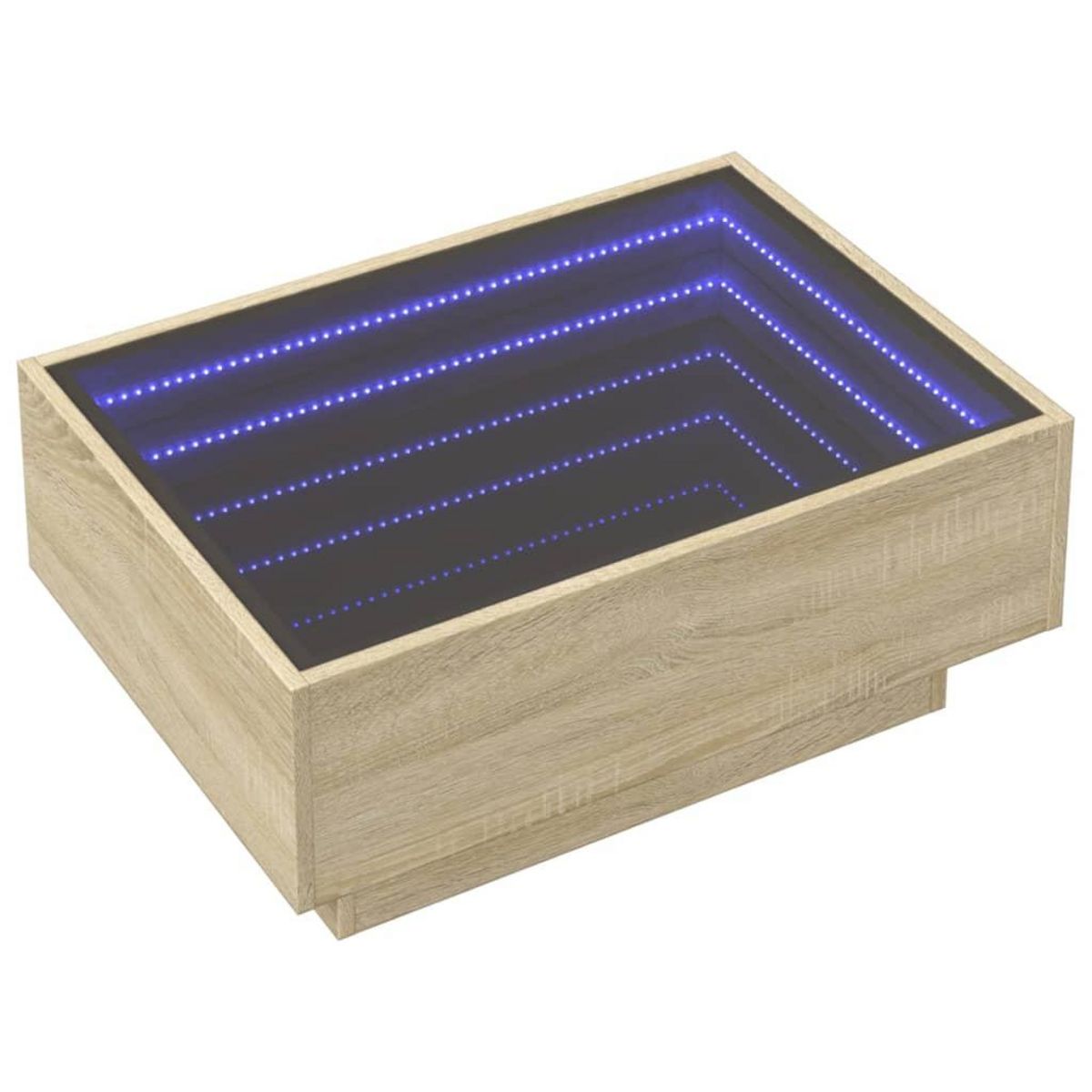 VIDAXL Table basse avec LED chene sonoma 70x50x30 cm bois d'ingenierie