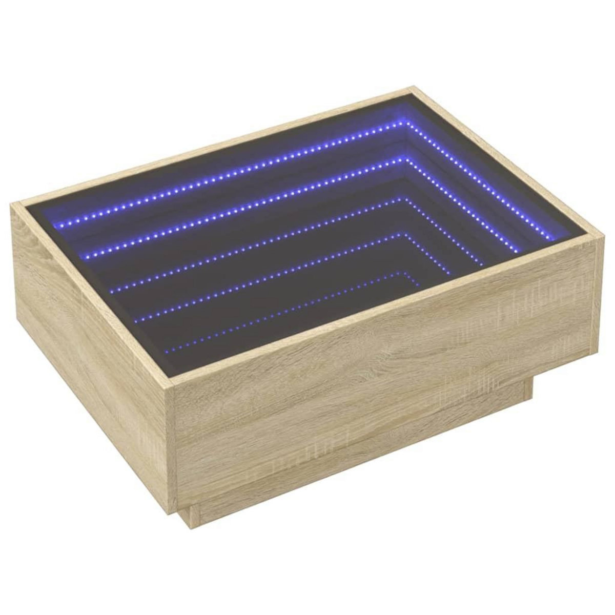 VIDAXL Table basse avec LED chene sonoma 70x50x30 cm bois d'ingenierie