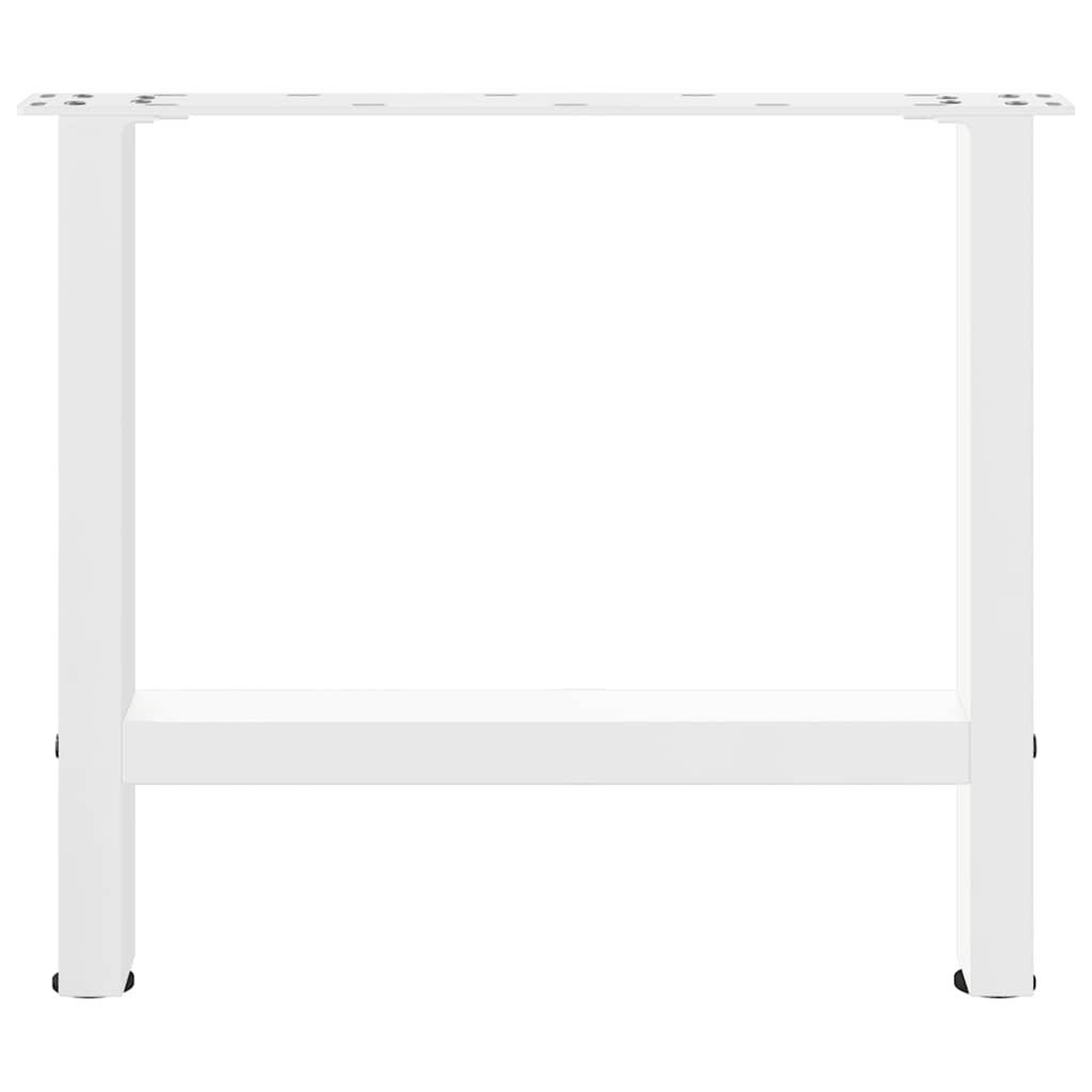 Voir la diapositive 5 : VIDAXL Pieds de table basse blanc 2 pcs 60x(42-43) cm acier
