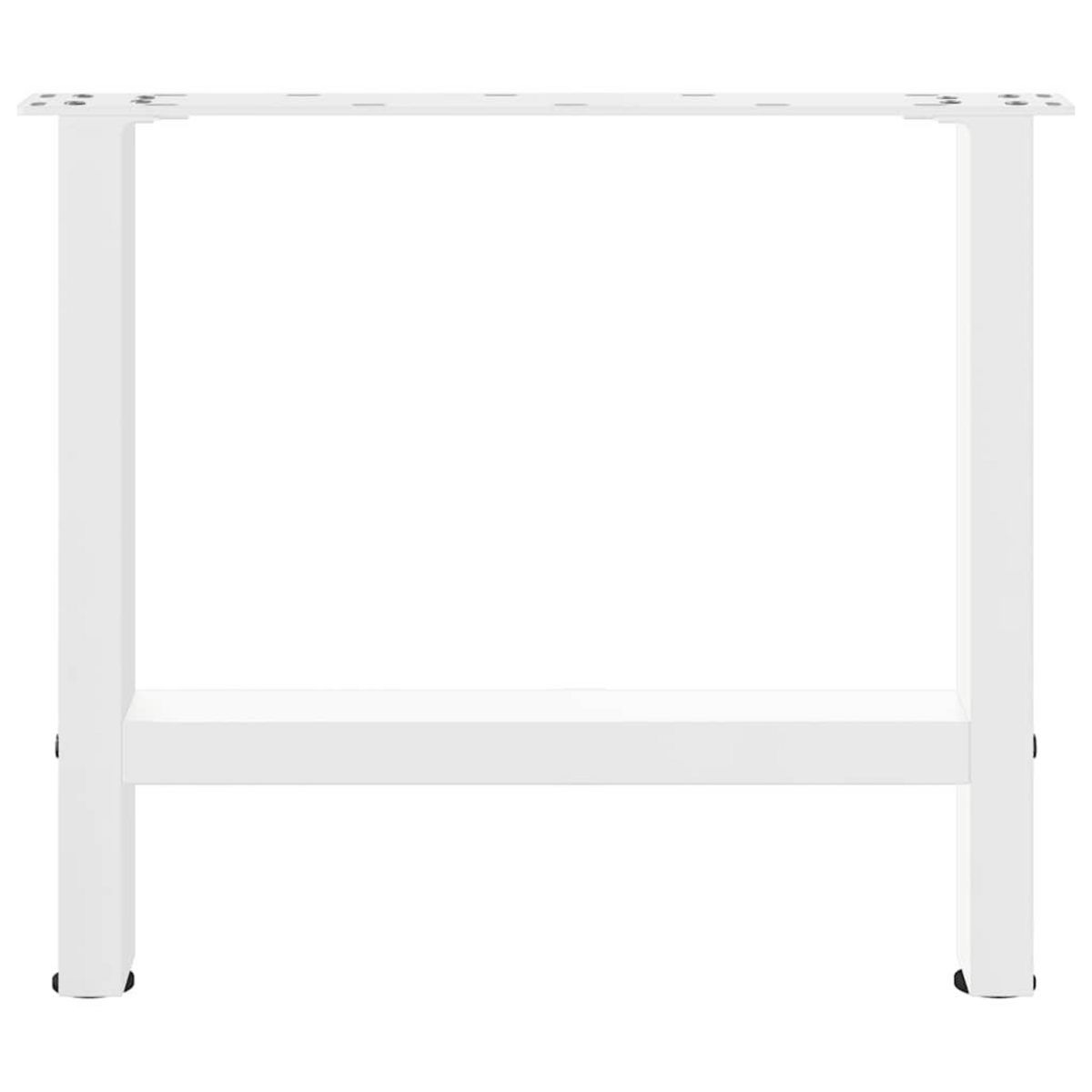 VIDAXL Pieds de table basse blanc 2 pcs 60x(42-43) cm acier