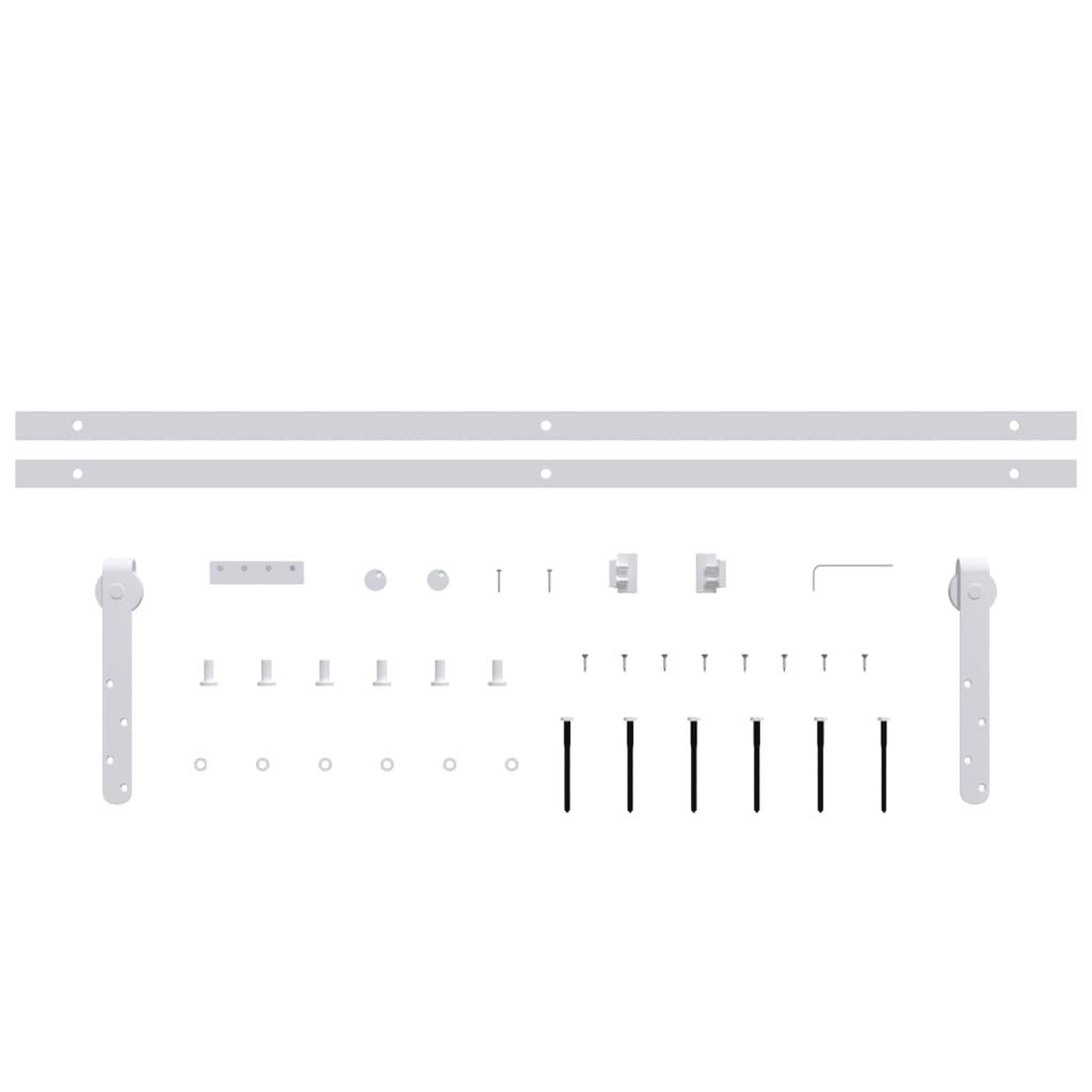 Voir la diapositive 4 : VIDAXL Kit mini de porte d'armoire coulissante Acier au carbone 200 cm